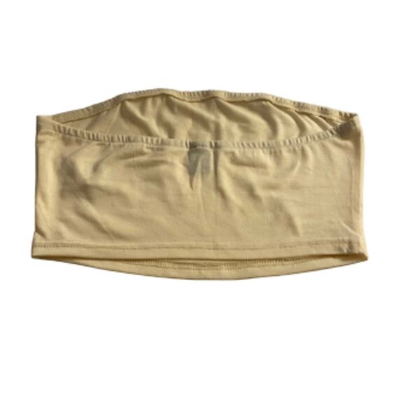 SHEIN Cream Strapless Bandeau Tube Top Minimalist XS - Picture 7 of 7